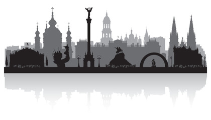 Kiev Ukraine city skyline silhouette