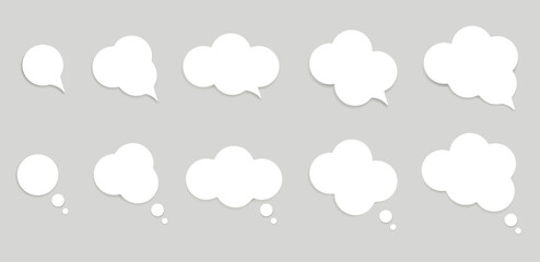 Think bubble set. Vector design.