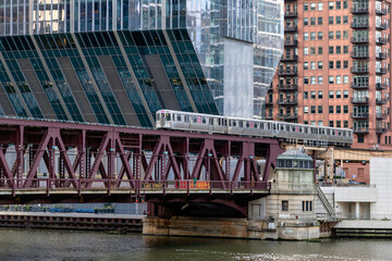 Fototapeta premium Chicago building architecture and cityscape