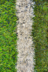 Close-up soccer football field 