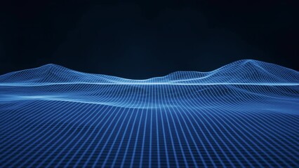 Digital space with glowing lines, 3d rendering.