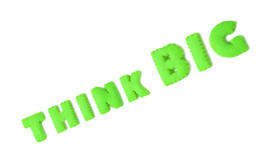 Encouragement typography made with lime green alphabet shaped cookies on transparent background, png file