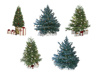 christmas tree and decorations