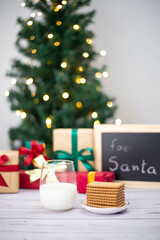 milk and cookies for Santa Claus
