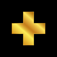 gold cross vector icon