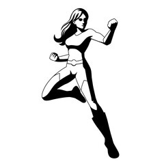 Fototapeta na wymiar Vector Superhero Action Pose Illustration
