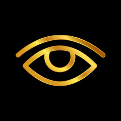gold eyes vector icon