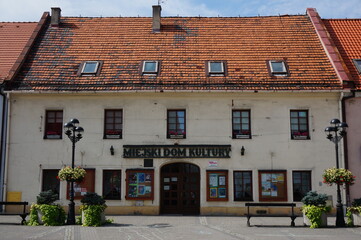 Old building on Market Square (Rynek). Mikolow, Poland.