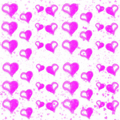 seamless pattern with pink hearts illustration of an background with arrows symbol on a white background love valentine's day
