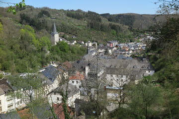 Blick auf Vianden, Luxemburg