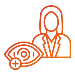 Optometrist Female Icon Style
