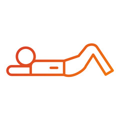 Lying Down Icon Style