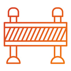 Road Barrier Icon Style