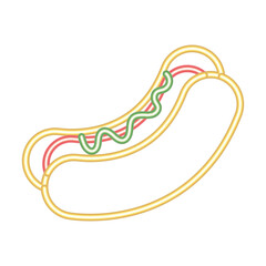 hot dog neon food