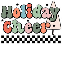 Holiday Cheer,
Christmas Sublimation, Retro Christmas Sublimation