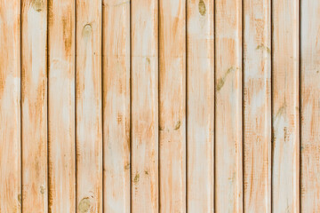Light brown paint vertical stripe line wooden planks with white pattern texture background