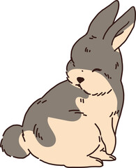 Brown Rabbit Bunny Illustration