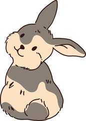 Brown Rabbit Bunny Illustration