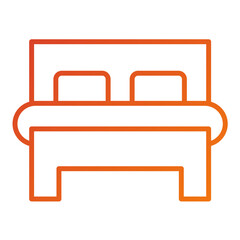 Double Bed Room Icon Style