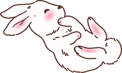 White Rabbit Bunny Illustration
