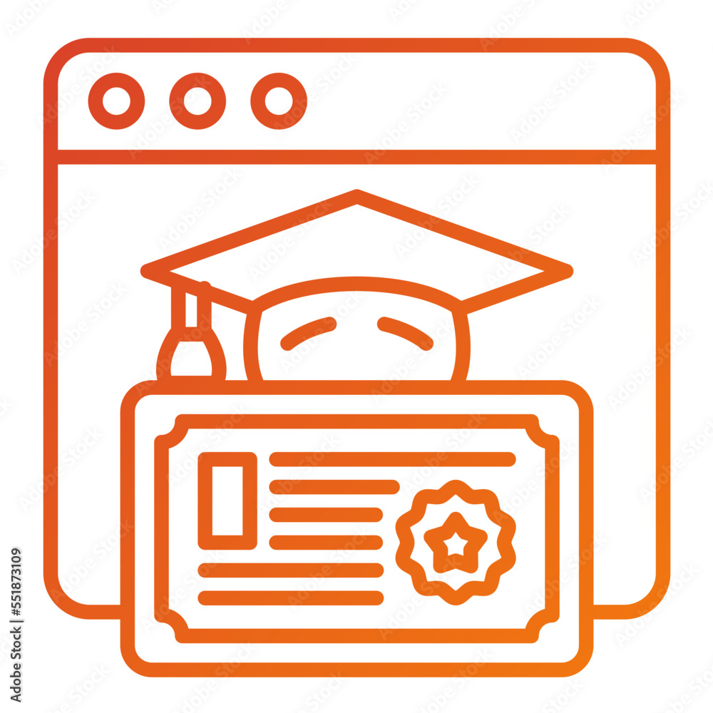 Sticker course icon style