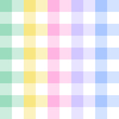 Cute Pastel Square Rainbow Abstract abstract Shape Element Gingham Checkered Tartan Plaid Scott Seamless Pattern Cartoon Vector Illustration Print Background Fashion Fabric Picnic