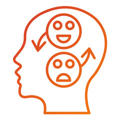 Fototapeta premium Bipolar Emotion Icon Style