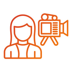 Camera Operator Male Icon Style