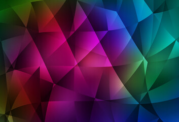 Obraz premium Dark Multicolor vector polygon abstract background.
