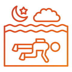 Night Diving Icon Style