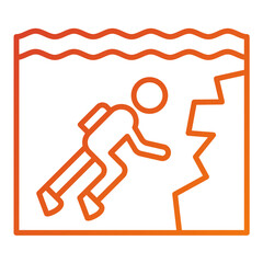 Wall Diving Icon Style