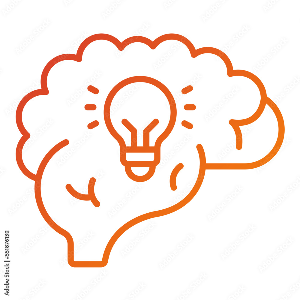 Sticker brainstorm icon style