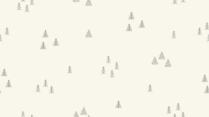 Winter seamless background with Christmas trees. Abstract vector illustration