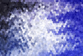 Light Purple vector pattern with colorful hexagons.