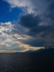 Fototapeta premium stormy weather and seascape