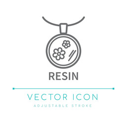 Resin Jewelry Line Icon