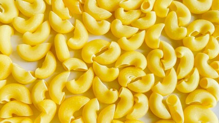 close up of pasta background and yellow pasta