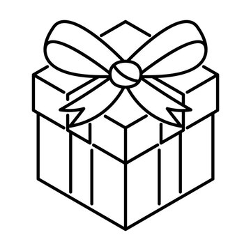 Vector Cute Gift Box Icon Isolated