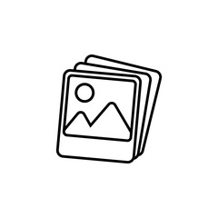 Photo gallery icons for app or website. Vector illustration isolated on white backround