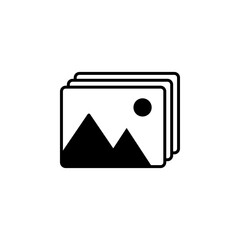 Photo gallery icons for app or website. Vector illustration isolated on white backround