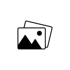 Photo gallery icons for app or website. Vector illustration isolated on white backround