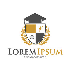 College logo design template. Vector illustration . University College Logo Badges Emblems Signs Stock Vector . College Campus Logo 