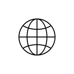 Globe icon vector. internet web sign symbol. vector illustration on white background
