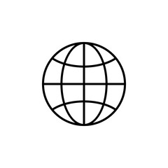 Globe icon vector. internet web sign symbol. vector illustration on white background