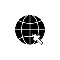 Globe icon vector. internet web sign symbol. vector illustration on white background
