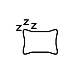 Naklejka premium pillow icon - vector black sign