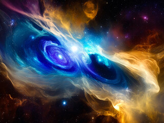 Space Nebula, created with Generative AI