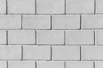 Fototapeta premium White grey paint wall brick blocks exterior facade texture background home abstract house