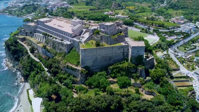 Amazing view on Castle Aragonese Baia	