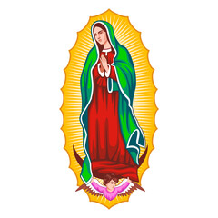 Vector Our Lady of Guadalupe Illustration Isolated